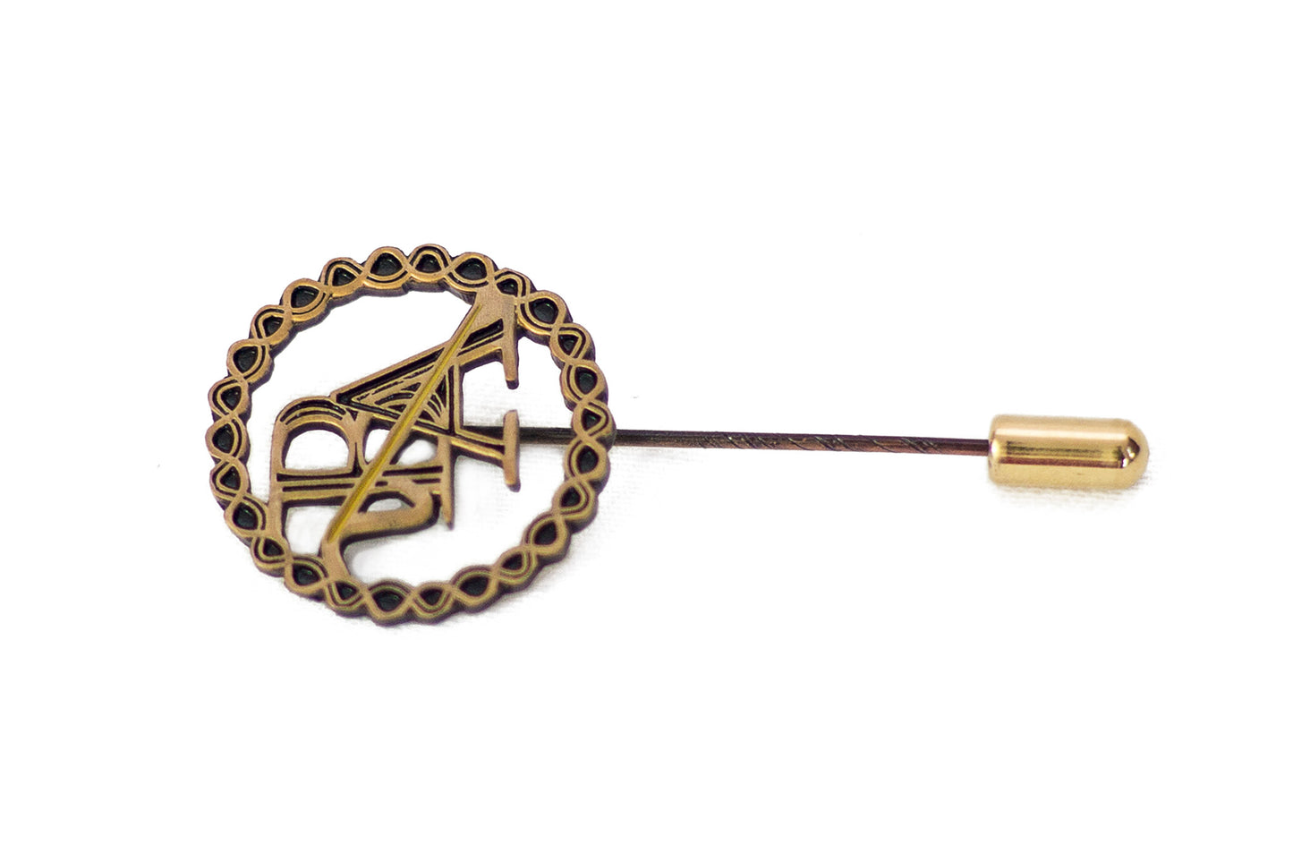 Antique Gold Metal Lapel Pin