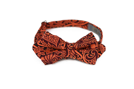 Orange Burgundy Paisley