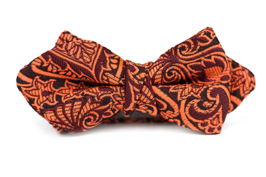 Orange Burgundy Paisley