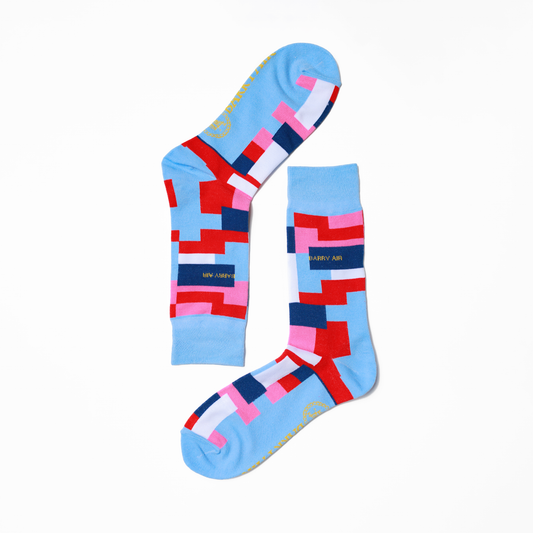Multi-coloured Block Socks